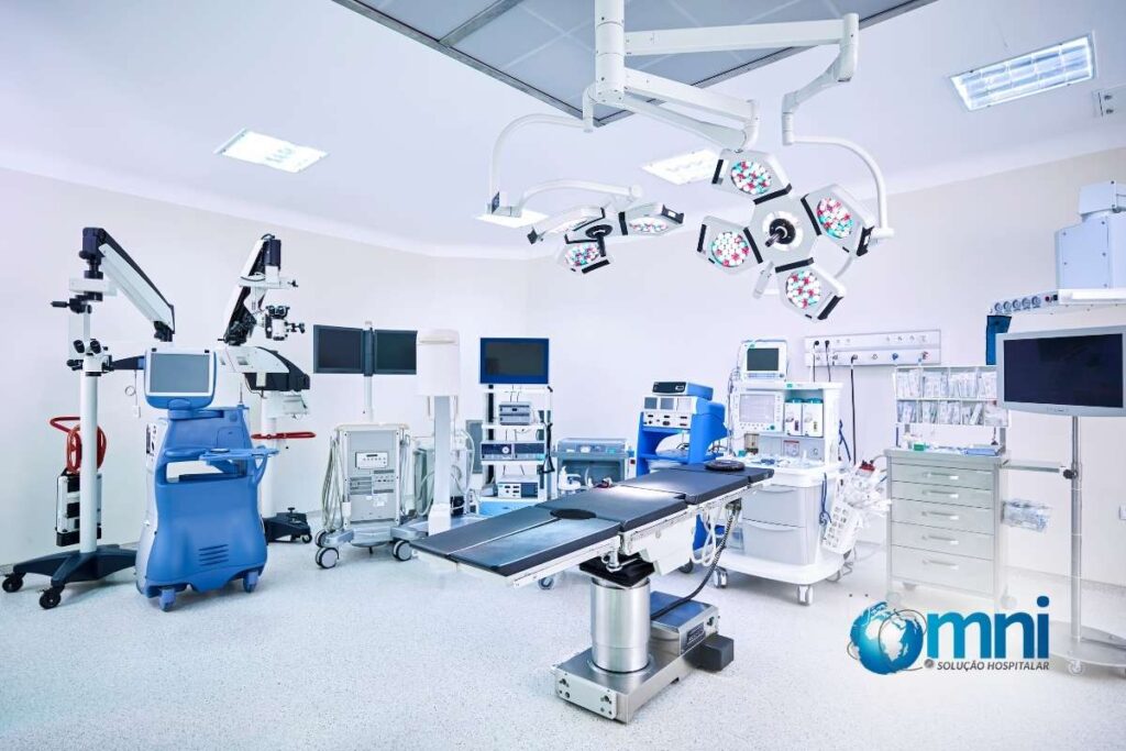 Sala de hospital com tecnologia moderna
