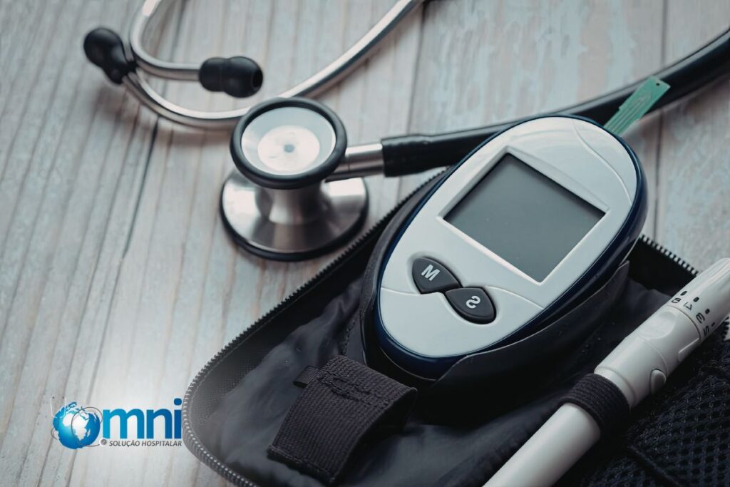 Dispositivos médicos em uma mesa